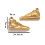 Gold color / 1 Piece Simple Series Chic Boots Stainless Steel Gold Color Unisex Pendants Picture10