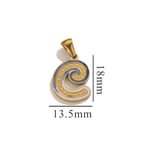 Gold color / 1 Piece Simple Series Chic Letter C Stainless Steel Gold Color Unisex Pendants Picture3