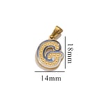 Colore oro / 1 pezzo semplice serie chic lettera G in acciaio inossidabile color oro unisex pendenti Immagine7