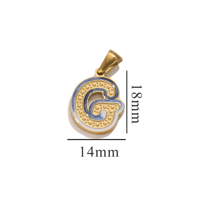 1 pezzo semplice serie chic lettera G in acciaio inossidabile color oro unisex pendenti 