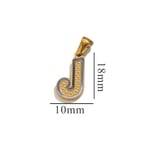 Gold color / 1 Piece Simple Series Chic Letter J Stainless Steel Gold Color Unisex Pendants Picture10