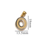 Gold color / 1 Piece Simple Series Chic Letter O Stainless Steel Gold Color Unisex Pendants Picture15