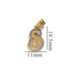 Gold color / 1 Piece Simple Series Chic Letter S Stainless Steel Gold Color Unisex Pendants Picture19