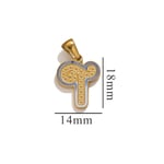 Gold color / 1 Piece Simple Series Chic Letter T Stainless Steel Gold Color Unisex Pendants Picture20