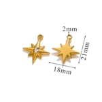 Gold color / 1 Piece Simple Series Exquisite Stainless Steel Gold Color Women's Pendants Picture2