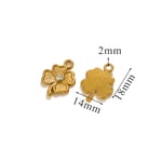 Gold color / 1 Piece Simple Series Exquisite Stainless Steel Gold Color Women's Pendants Picture3