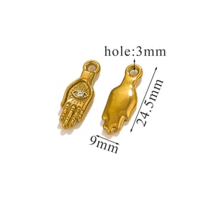 1 pezzo semplice serie squisito acciaio inossidabile color oro pendenti da donna h5 