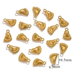 Gold color / 1 Piece Romantic Series Casual Foot Stainless Steel Gold Color Women's Pendants Picture17