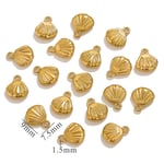 Gold color / 1 Piece Romantic Series Casual Seashell Stainless Steel Gold Color Women's Pendants Picture20