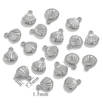 Silver color / 1 Piece Romantic Series Casual Seashell Stainless Steel Gold Color Women's Pendants Picture5