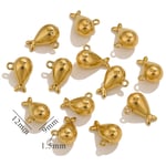 Gold color / 1 Piece Romantic Series Casual Whale Stainless Steel Gold Color Women's Pendants Picture21