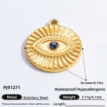 Gold color / 1 Piece Classic Series Vintage Geometric Stainless Steel Gold Color DIY Women's Pendants Picture4