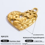 Gold color / 1 Piece Classic Series Vintage Geometric Stainless Steel Gold Color DIY Women's Pendants Picture7