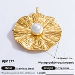 Gold color / 1 Piece Classic Series Vintage Geometric Stainless Steel Gold Color DIY Women's Pendants Picture9