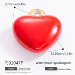 Red / 1 Piece Classic Series Heart Stainless Steel Gold Color DIY Women's Pendants Picture10