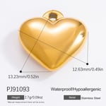 Gold color / 1 Piece Classic Series Heart Stainless Steel Gold Color DIY Women's Pendants Picture18