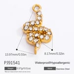 Gold color / 1 Piece Classic Series Snake Stainless Steel Gold Color DIY Women's Pendants Picture29