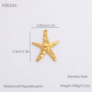 1 Stück Romantische Serie Retro Seastar Chic Edelstahl Gold Farbe DIY Damen Anhänger h5 