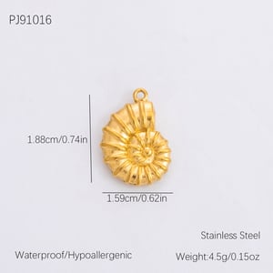 1 pezzo serie romantica retrò conchiglia chic acciaio inossidabile colore oro fai da te pendenti da donna h5 