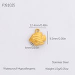 Gold color / 1 Piece Romantic Series Retro Fish Chic Stainless Steel Gold Color DIY Women's Pendants Picture12