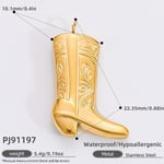 Gold color / 1 Piece Luxurious Series Retro Boots Stainless Steel Gold Color DIY Women's Pendants Picture3