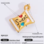 Gold color / 1 Piece Luxurious Series Retro Candy Stainless Steel Gold Color DIY Women's Pendants Picture6