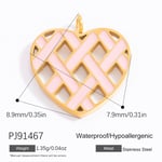 Gold color / 1 Piece Romantic Series Casual Heart Stainless Steel Gold Color DIY Women's Pendants Picture6