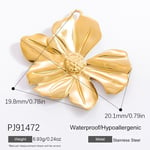 Gold color / 1 Piece Romantic Series Casual Flower Stainless Steel Gold Color DIY Women's Pendants Picture10