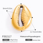 Gold color / 1 Piece Romantic Series Casual Seashell Stainless Steel Gold Color DIY Women's Pendants Picture35