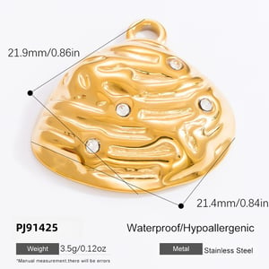 1 pezzo serie romantica casual conchiglia in acciaio inossidabile color oro fai da te pendenti da donna h5 