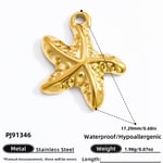 Gold color / 1 Piece Simple Series Retro Star Stainless Steel Gold Color DIY Women's Pendants Picture23