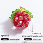 Red & Green / 1 Piece Romantic Series Sweet Casual Fruit Glass Woven DIY Women's Pendants Picture6