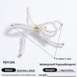 White / 1 Piece Romantic Series Sweet Casual Bowknot Glass Woven DIY Women's Pendants Picture11