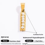 Gold color / 1 Piece Modern Series All-Match Letter I Stainless Steel Gold Color DIY Women's Pendants Picture9