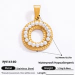 Gold color / 1 Piece Modern Series All-Match Letter O Stainless Steel Gold Color DIY Women's Pendants Picture15