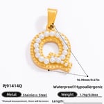 Gold color / 1 Piece Modern Series All-Match Letter Q Stainless Steel Gold Color DIY Women's Pendants Picture17