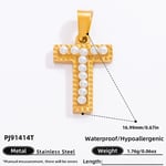 Gold color / 1 Piece Modern Series All-Match Letter T Stainless Steel Gold Color DIY Women's Pendants Picture20