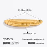 Gold color / 1 Piece Simple Series Daily Fish Stainless Steel Gold Color DIY Women's Pendants Picture3