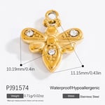 Gold color / 1 Piece Romantic Series Chic Insect Stainless Steel Gold Color DIY Women's Pendants Picture8