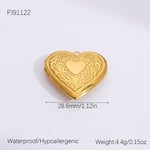 Goud kleur / 1 stuk Classic Series Exquisite Heart roestvrij staal goudkleurige DIY dameshangers Afbeelding3