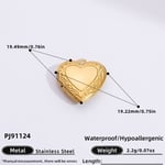 Gold color / 1 Piece Classic Series Exquisite Heart Stainless Steel Gold Color DIY Women's Pendants Picture5