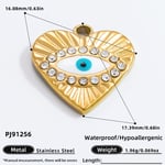 Gold color / 1 Piece Classic Series Retro Eye Stainless Steel Gold Color DIY Women's Pendants Picture2