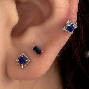 1 Piece Simple Series Classic Geometric Titanium Steel Silver Color Zircon Women's Stud Earrings h5 Picture2