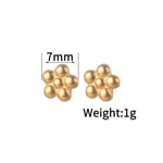 Gold color / 1 Pair Simple Fashionable Style  Stainless Steel  Gold Color Women's Stud Earrings Picture3