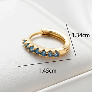 1 Piece Simple Series Copper Gold Color Material Zircon Women's Hoop Earrings h5 