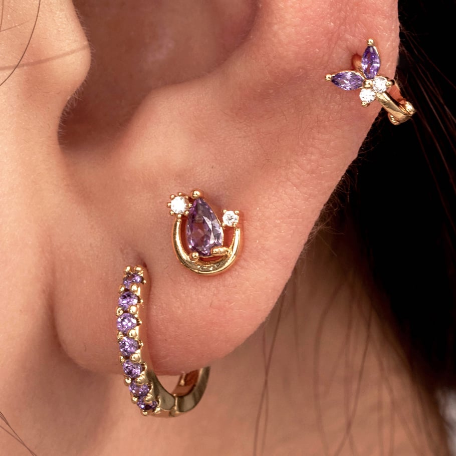 1 Stück Simple Series Klassische Tropfen Kupfer Kein Beschichtungsmaterial Zirkon Damen Ohrstecker h5Bild2