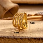 Gold color / 1 Piece Simple Series Classic Geometric Copper  Gold Color Material Zircon Women's Hoop Earrings Picture2