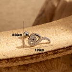 Silver color / 1 Piece Simple Series Classic Animal Copper Silver Color Material Zircon Women's Stud Earrings Picture3