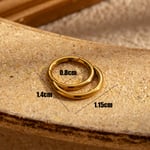 Gold color / 1 Piece Simple Series Simple Geometric Titanium Steel  Gold Color Material Women's Hoop Earrings Picture3