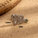 Silver color / 1 piece Simple series Classic animals Copper Silver Color material Zircon Women's earrings 